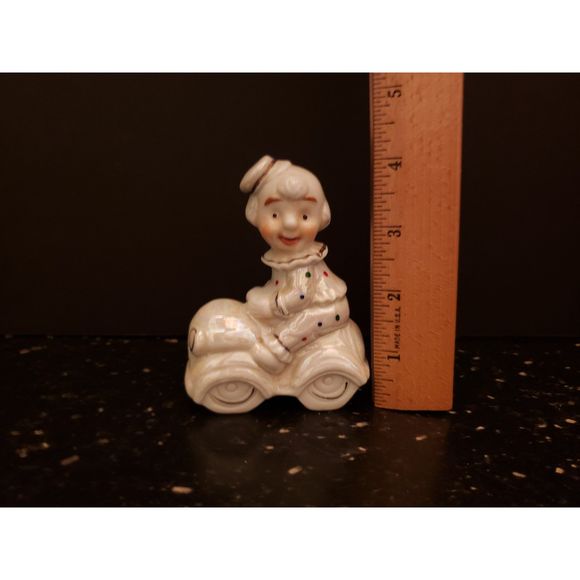 Clown Car Figurine Luster Glaze Vintage Porcelain Ceramic - Picture 8 of 10